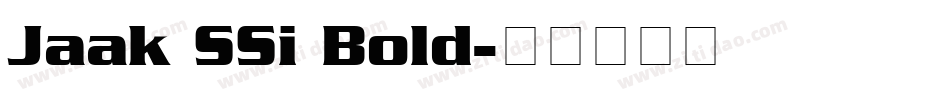 Jaak SSi Bold字体转换